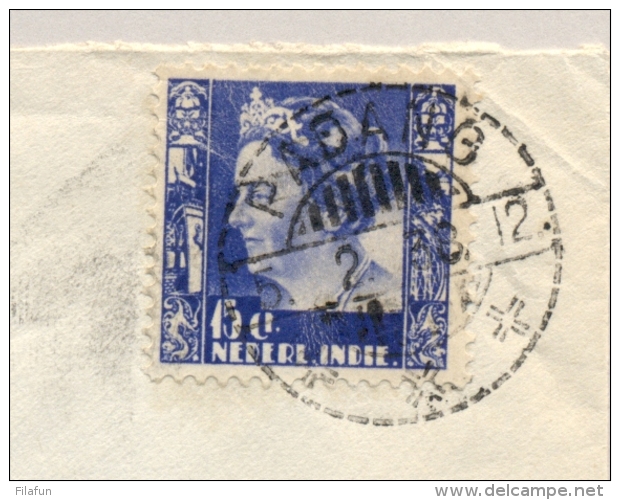 Nederlands Indië - 1938 - 15 Cent Wilhelmina Type Kreisler Op Cover Van Padang Naar Philadelphia / USA - Nederlands-Indië