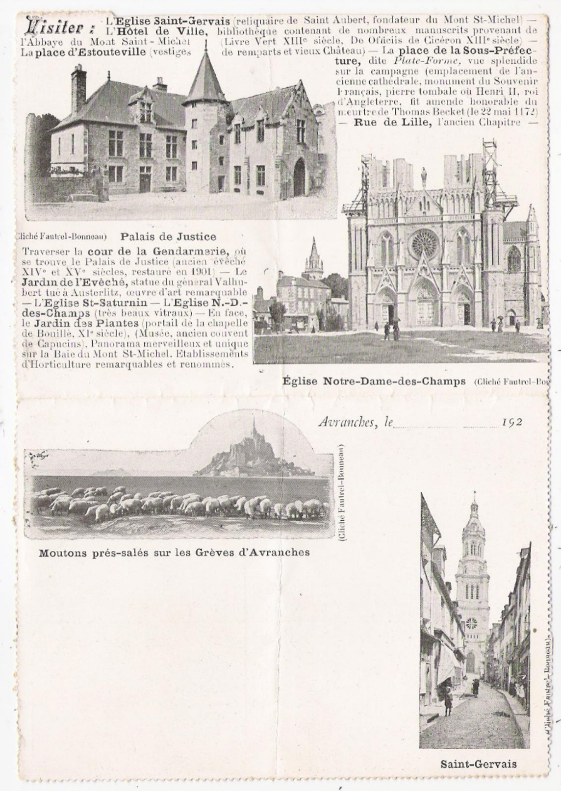 50 - AVRANCHES - Carte Lettre En 2 Parties (scan Recto-verso) - Avranches