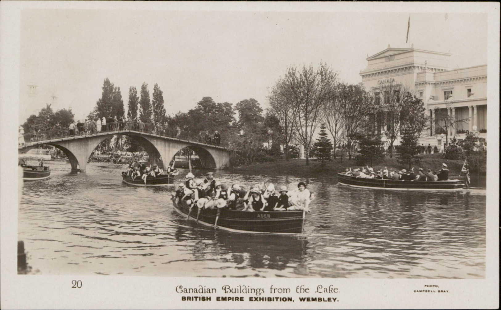 Wembley British Empire Exhibition Canadian Buildings Frm The Lake Photo Campbell Gray - Autres & Non Classés