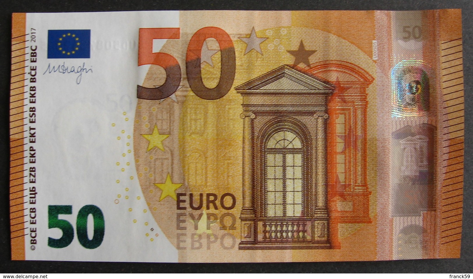 50 Euro France "UD" 2017 Draghi U005D5 LUXE / UNC - 50 Euro
