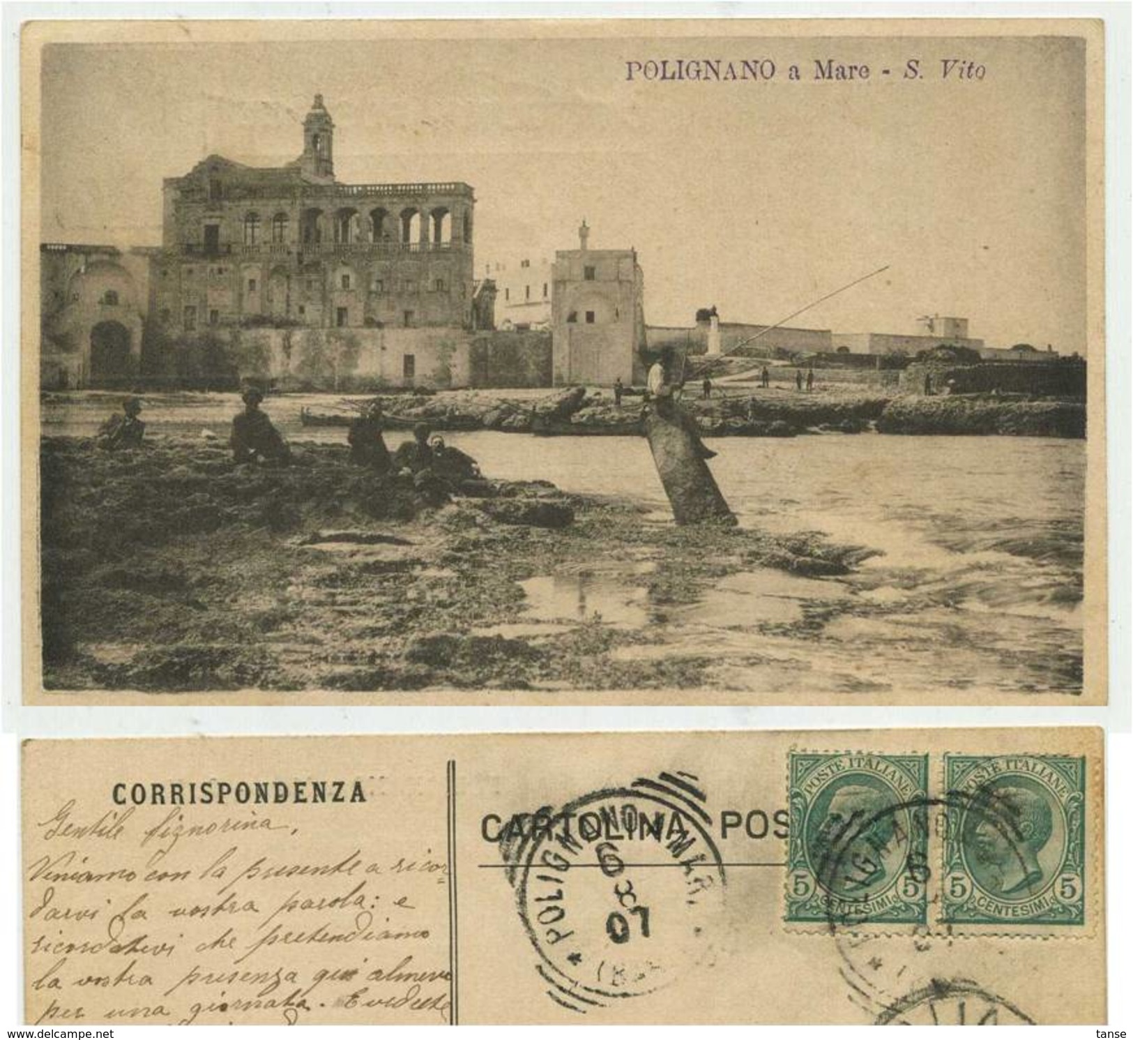 Polignano A Mare (Bari) - S.Vito - Viaggiata 1907 - Bari