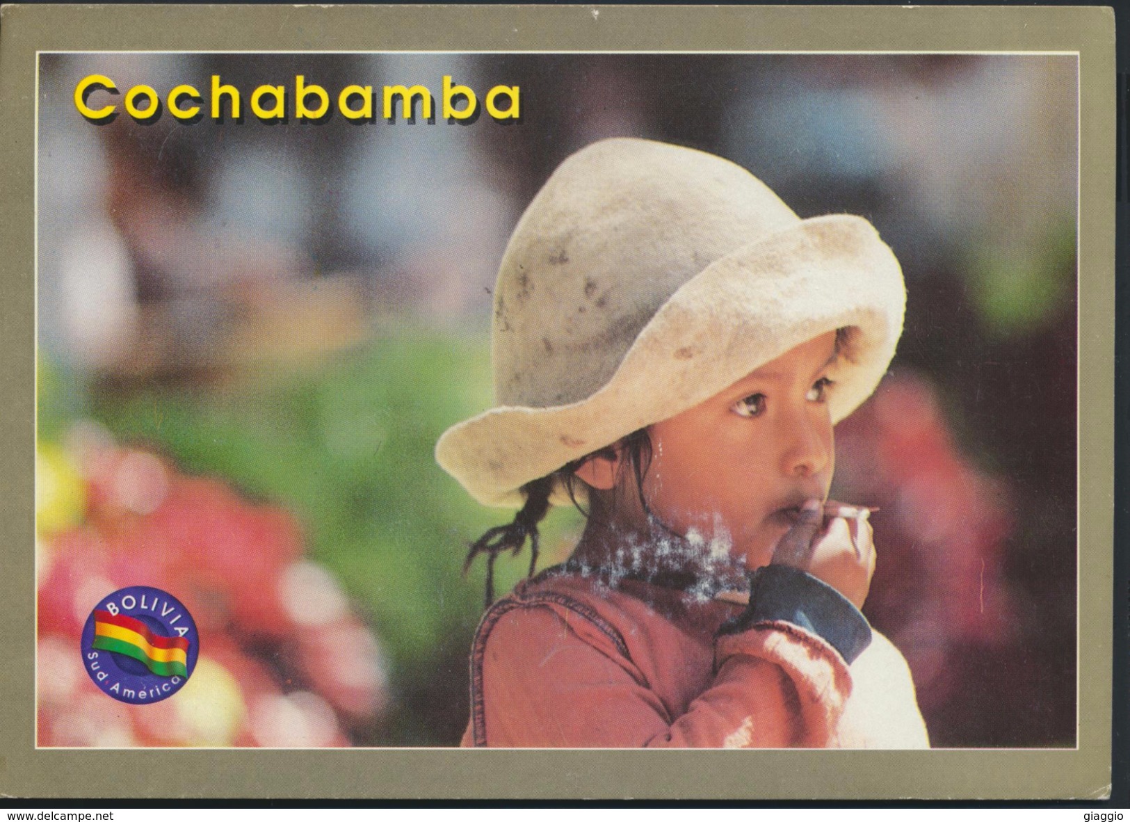 °°° GF269 - BOLIVIA - COCHABAMBA - NINO CAMPESINO - 2002 With Stamps °°° - Bolivia