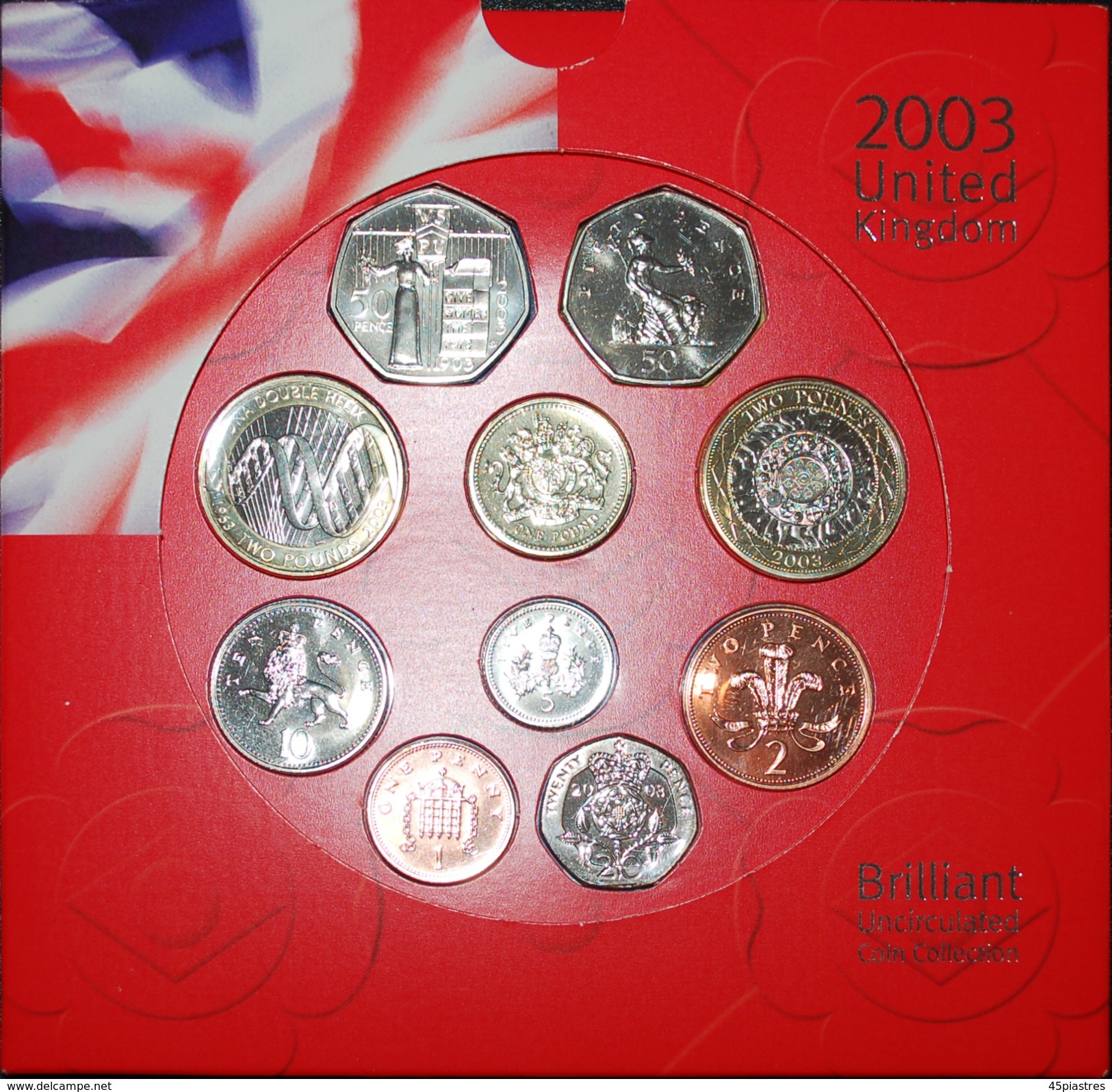 • COMPLETE SET: GREAT BRITAIN ★ BRILLIANT UNCIRCULATED COIN COLLECTION 2003! LOW START&#x2605; NO RESERVE! - Mint Sets & Proof Sets