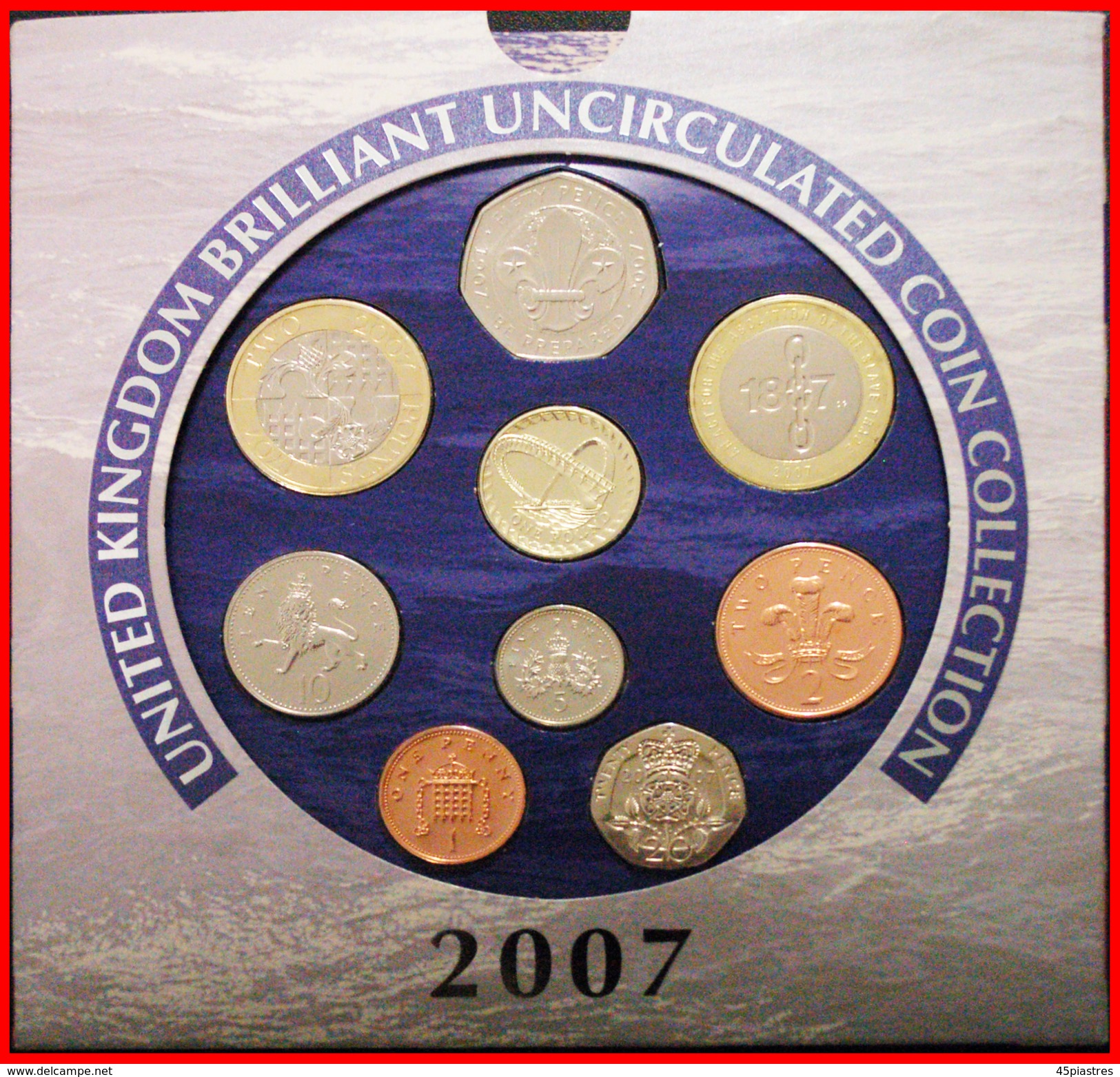 • COMPLETE SET: GREAT BRITAIN ★ BRILLIANT UNCIRCULATED COIN COLLECTION 2007! UNPUBLISHED! LOW START&#x2605; NO RESERVE! - Nieuwe Sets & Proefsets