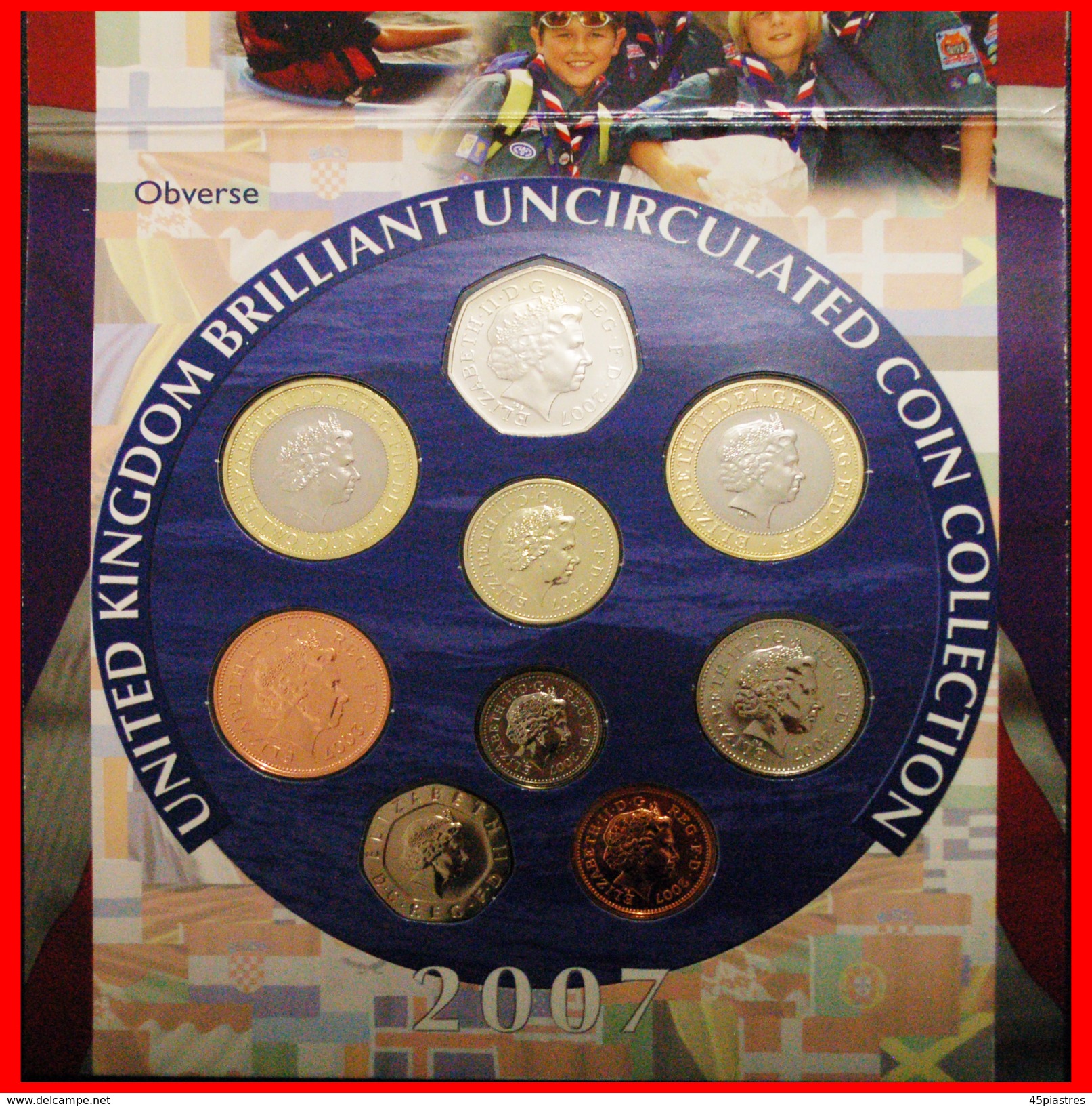 • COMPLETE SET: GREAT BRITAIN ★ BRILLIANT UNCIRCULATED COIN COLLECTION 2007! UNPUBLISHED! LOW START&#x2605; NO RESERVE! - Nieuwe Sets & Proefsets