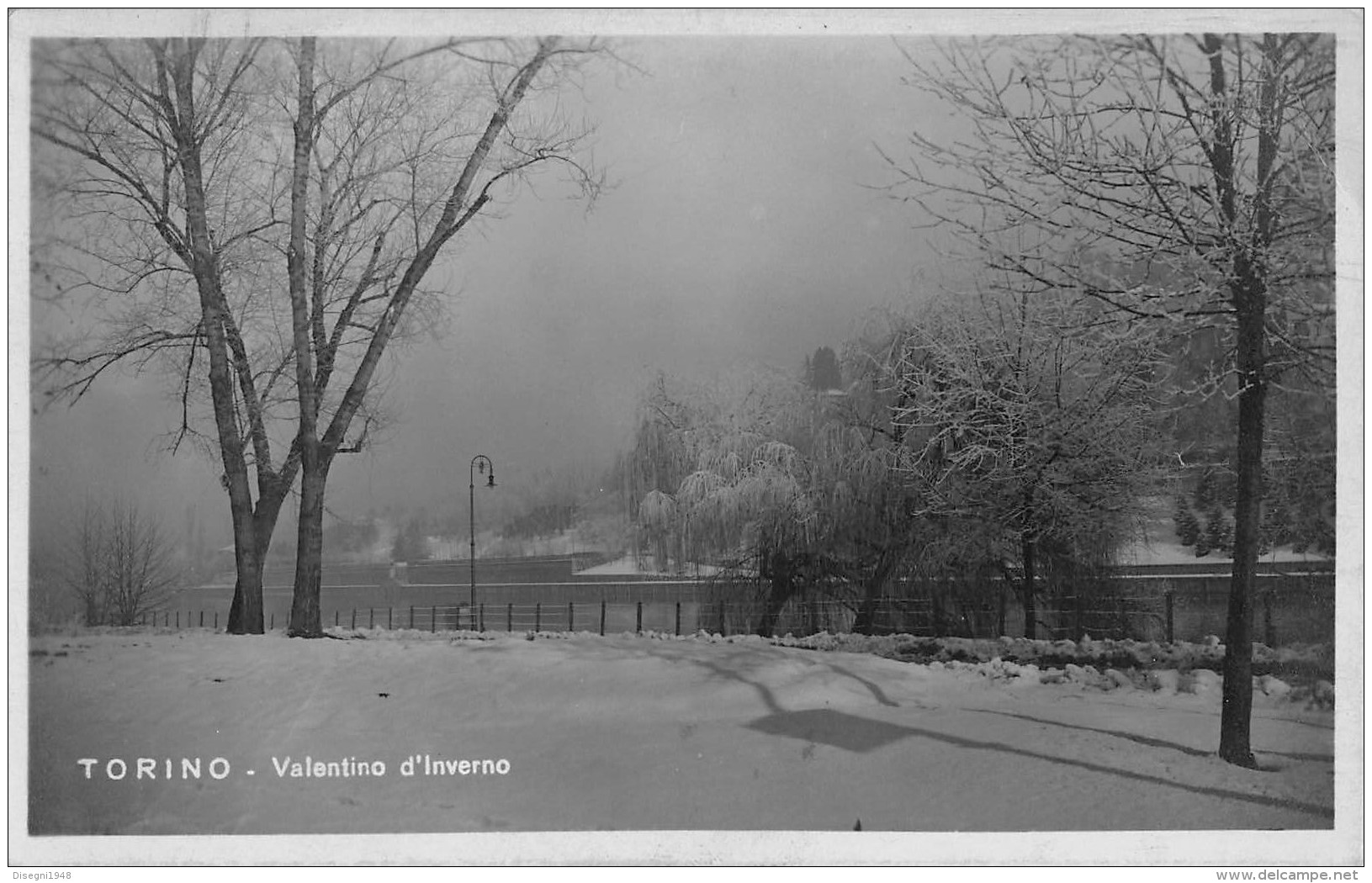 06806 "TORINO - VALENTINO D'INVERNO" NEVE. CART. ILL. ORIG. NON SPED. - Parcs & Jardins