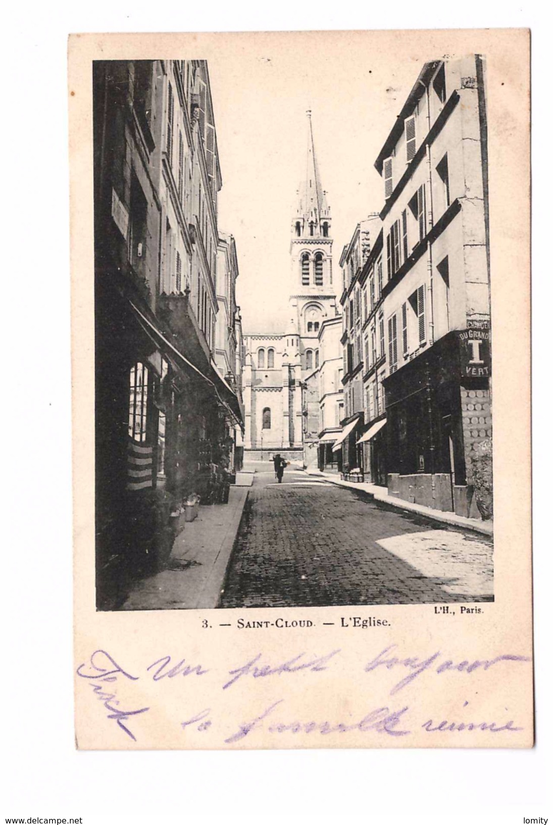 92 Saint Cloud L' Eglise Cachet 1901 + Timbre - Saint Cloud