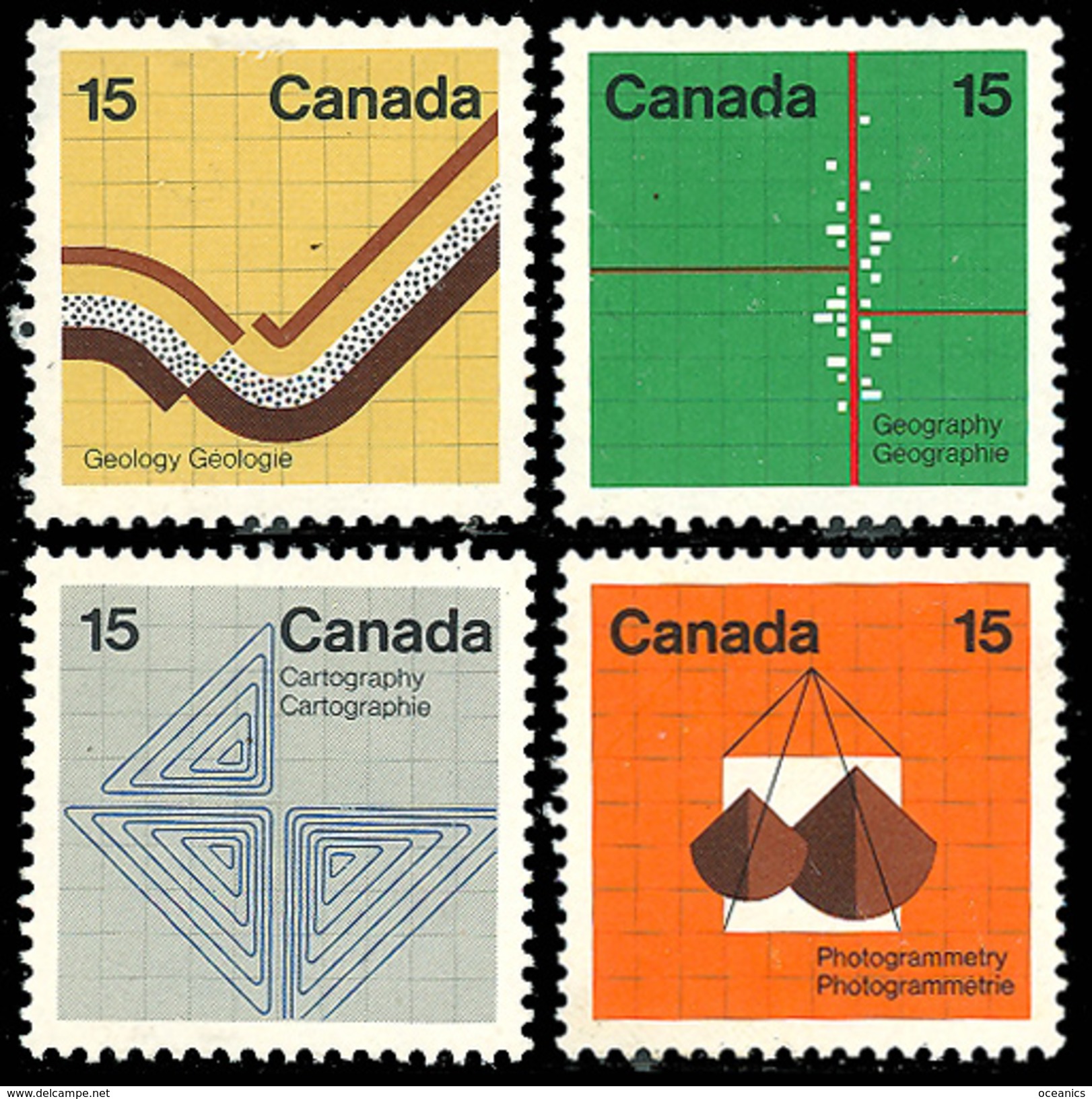 Canada (Scott No. 582-85 - Les Sciences De La Terre / Earth Sciences) [**] - Oblitérés