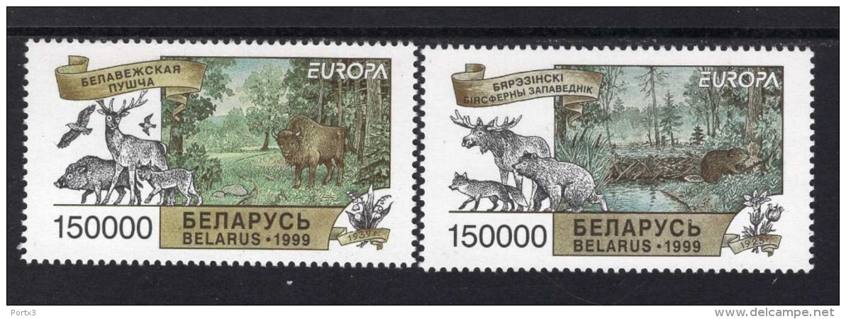 CEPT Natur - Und Nationalparks / Nature National Parks Weißrußland 316 - 317 ** Postfrisch, MNH, Neuf - 1999