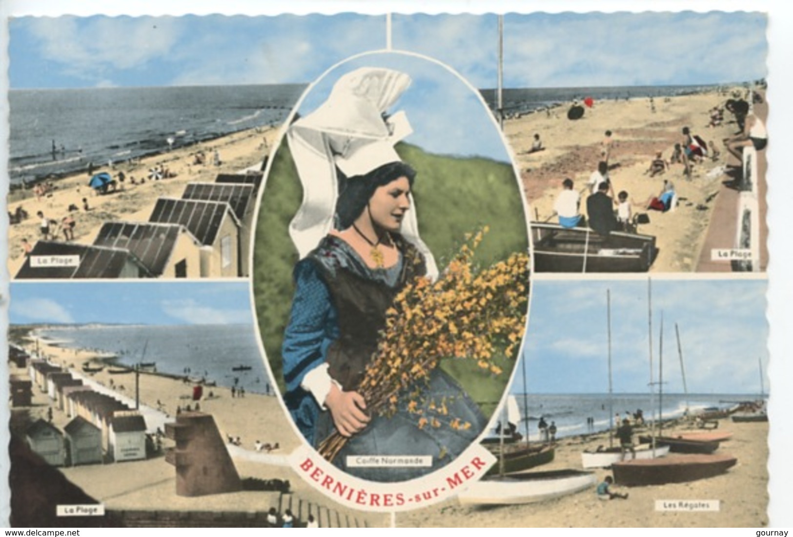 Bernières Sur Mer (Calvados) Multivues - Plage Régates Coiffe Normande (n°104 Artaud) - Autres & Non Classés