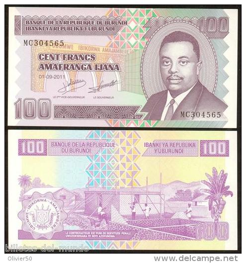 Burundi (2011)  -   100 Francs  - P 44B   UNC - Burundi