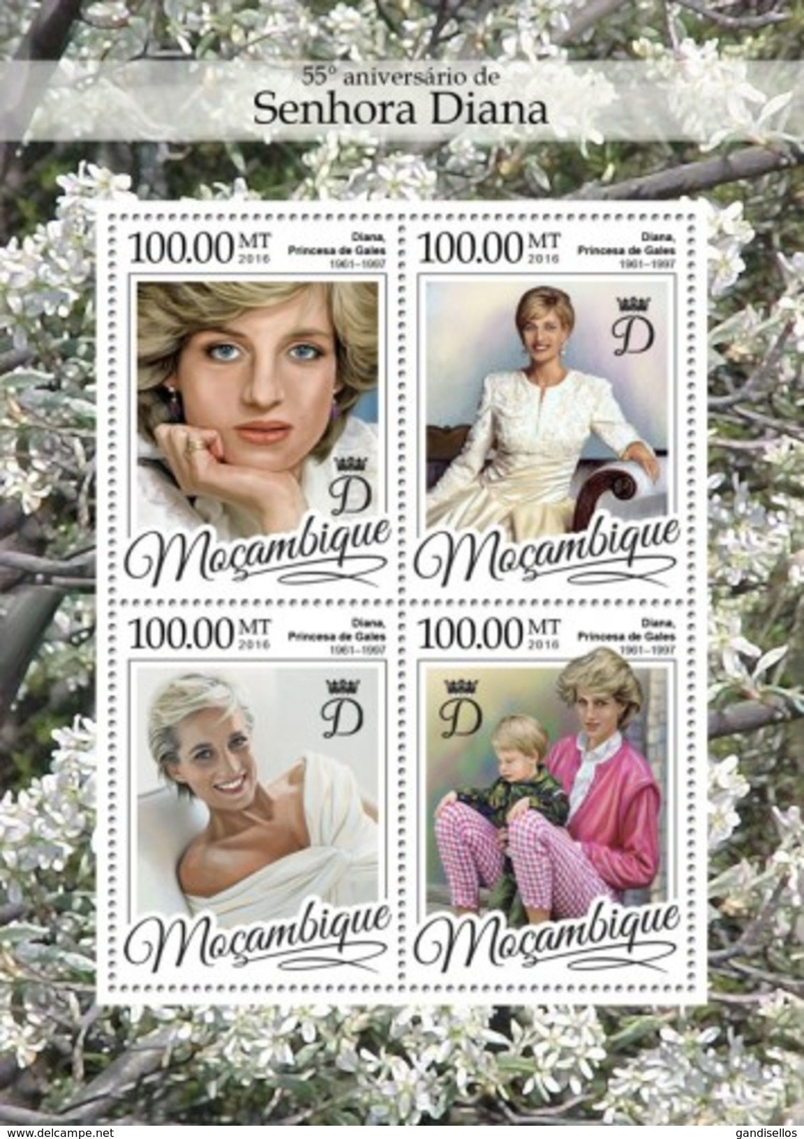 MOZAMBIQUE 2016 SHEET PRINCESS DIANA ROYALTY Moz16313a - Mozambique