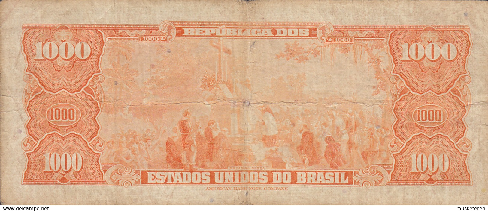 Brazil - 100 CRUZEIROS Pedro Alvares Cabral Serie 3694A No. 019675 (2 Scans) - Brasil