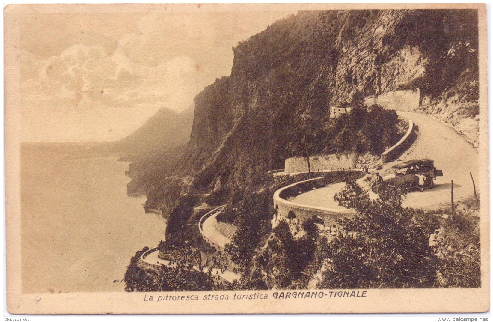 ALTE  AK   GARGNANO-TIGNALE / Lombardei  -  Strada Turistica - 1930 Gelaufen - Autres & Non Classés