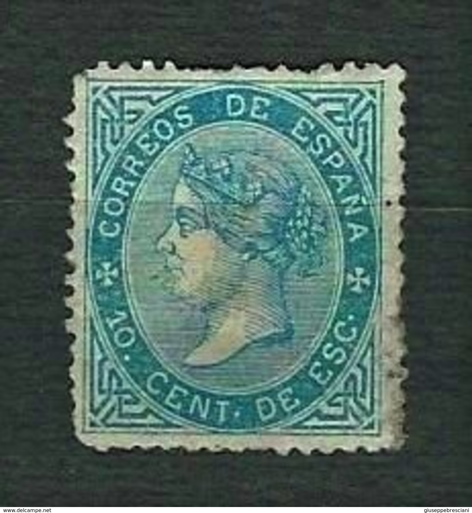 SPAGNA 1867 - Reina Isabella II - 10 C. Verde - MH - Yt:ES 91 - Ungebraucht
