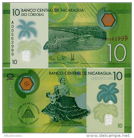 NICARAGUA       10 Cordobas       P-210       L. 26.3.2014 (2015)       UNC - Nicaragua