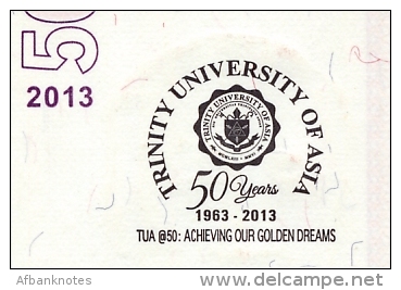 PHILIPPINES      50 Piso      Comm.      P-216      2013      UNC   [Trinity University] - Philippines