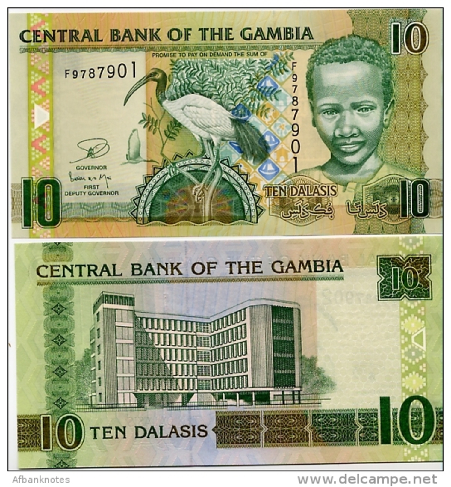 GAMBIA       10 Dalasis       P-26c       ND (2013)       UNC  (sign. Colley-Njai) - Gambie