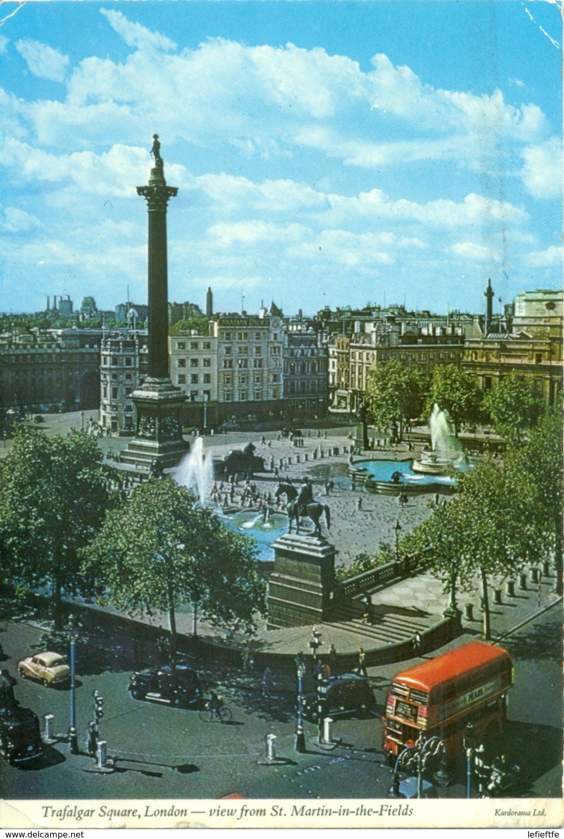 Royaume Uni - 1973 - Londres - Trafalgar Square - Kardorama Ltd - Ecrite, Timbrée, Circulée - - Trafalgar Square