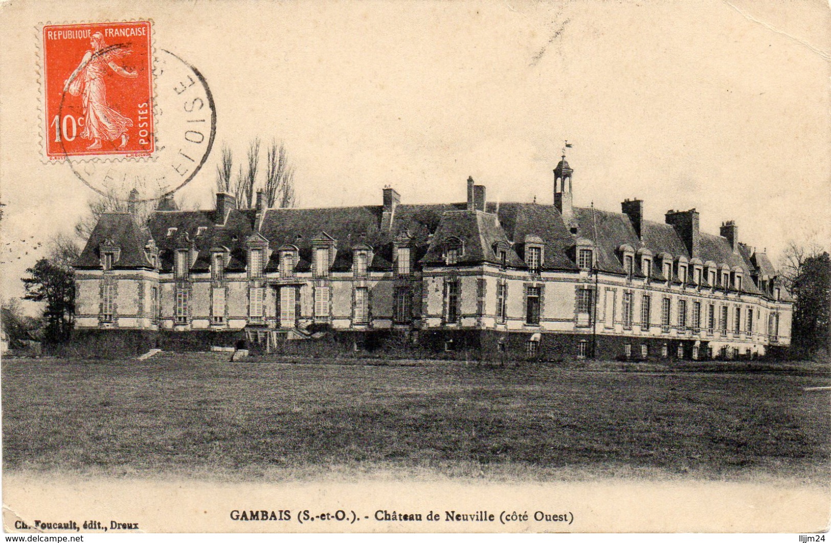 - GAMBAIS -1912- Château De Neuville (coté Ouest) - Autres & Non Classés