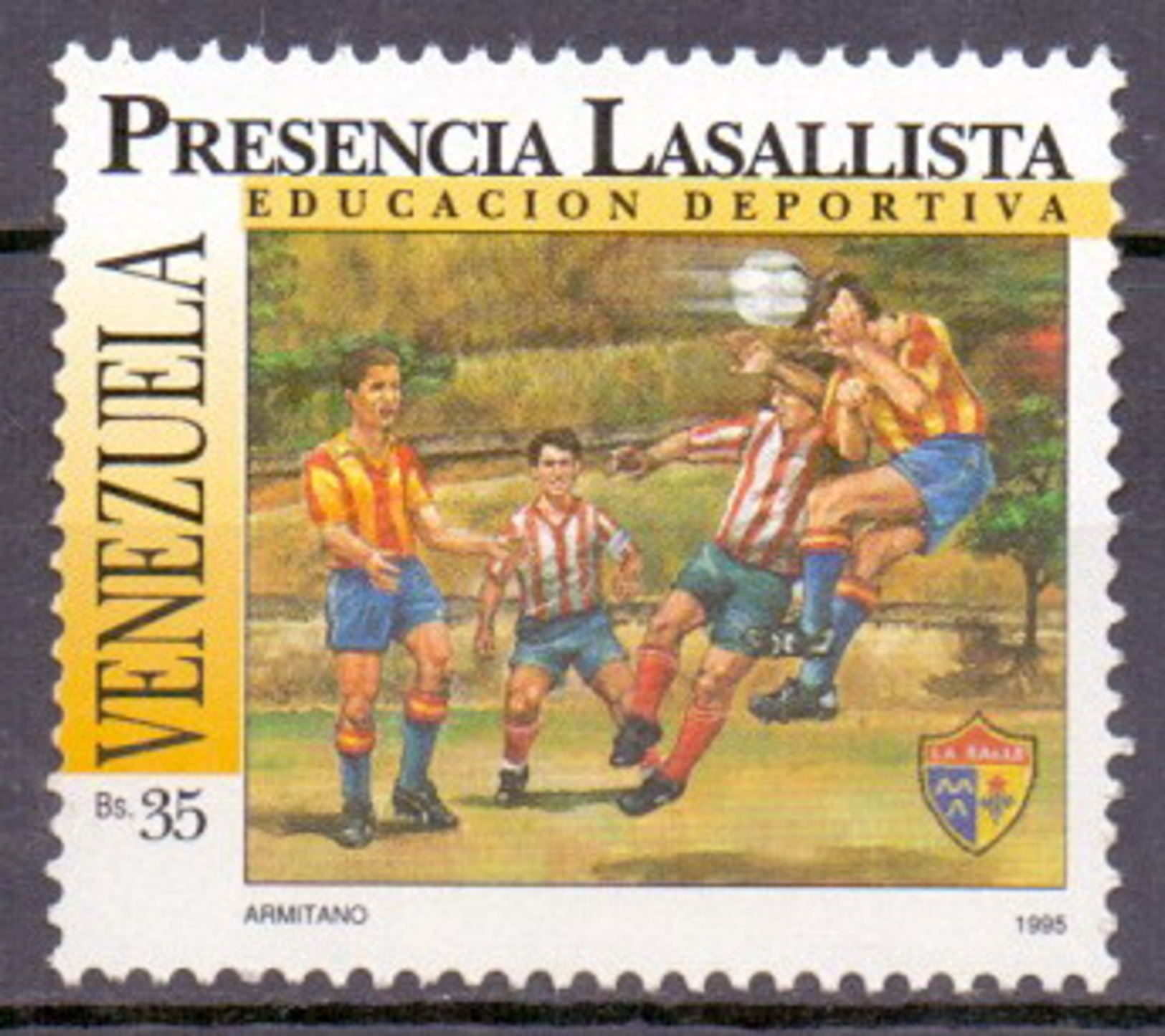 Venezuela 1995 Youth Playing Football, Soccer (1v) MNH (M-104) - Unused Stamps