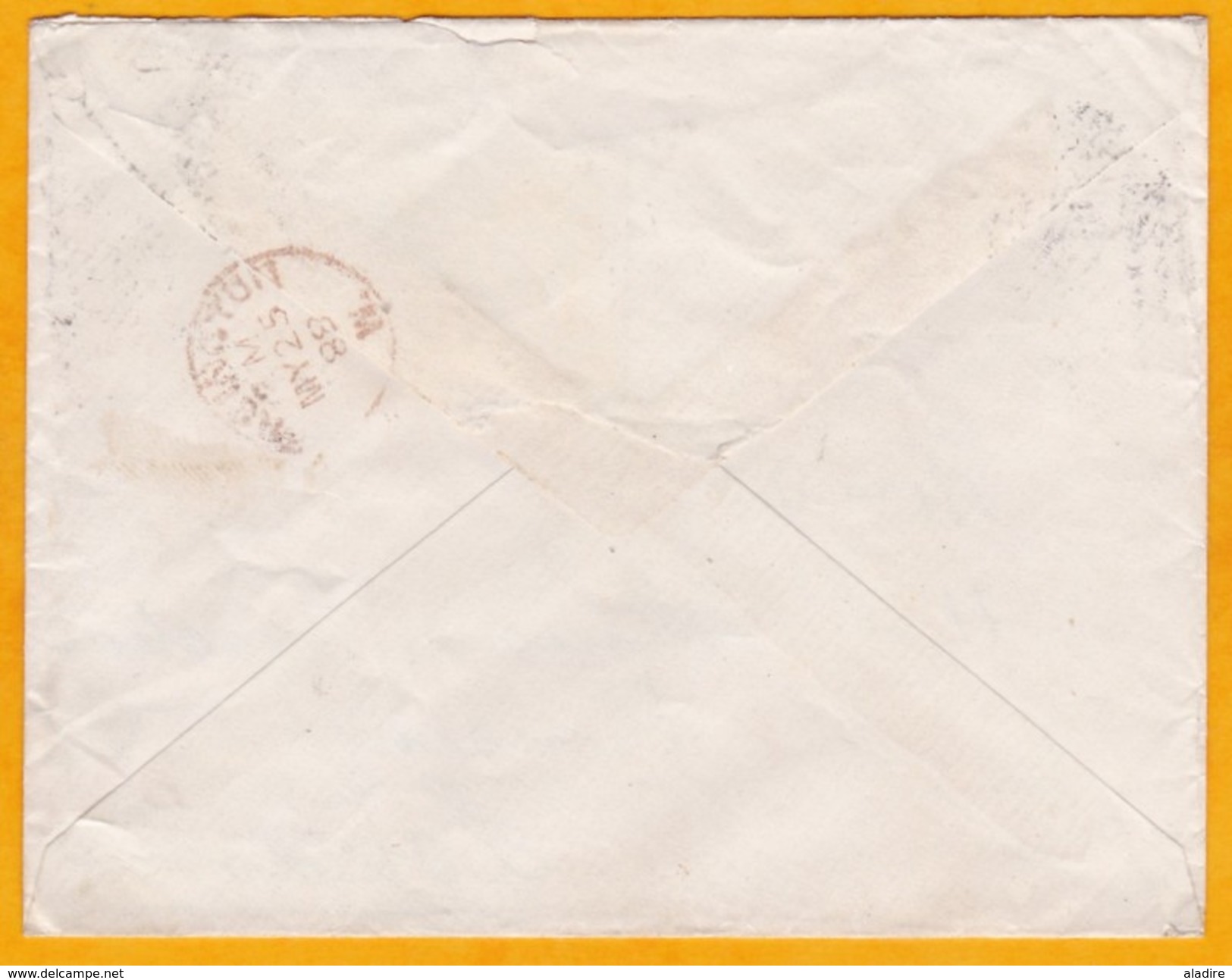1888 - Enveloppe De La Valetta, Malte Vers Kensington, Angleterre - 2 1/2 Pence Victoria - Cachet Arrivée Rouge - Malte (...-1964)