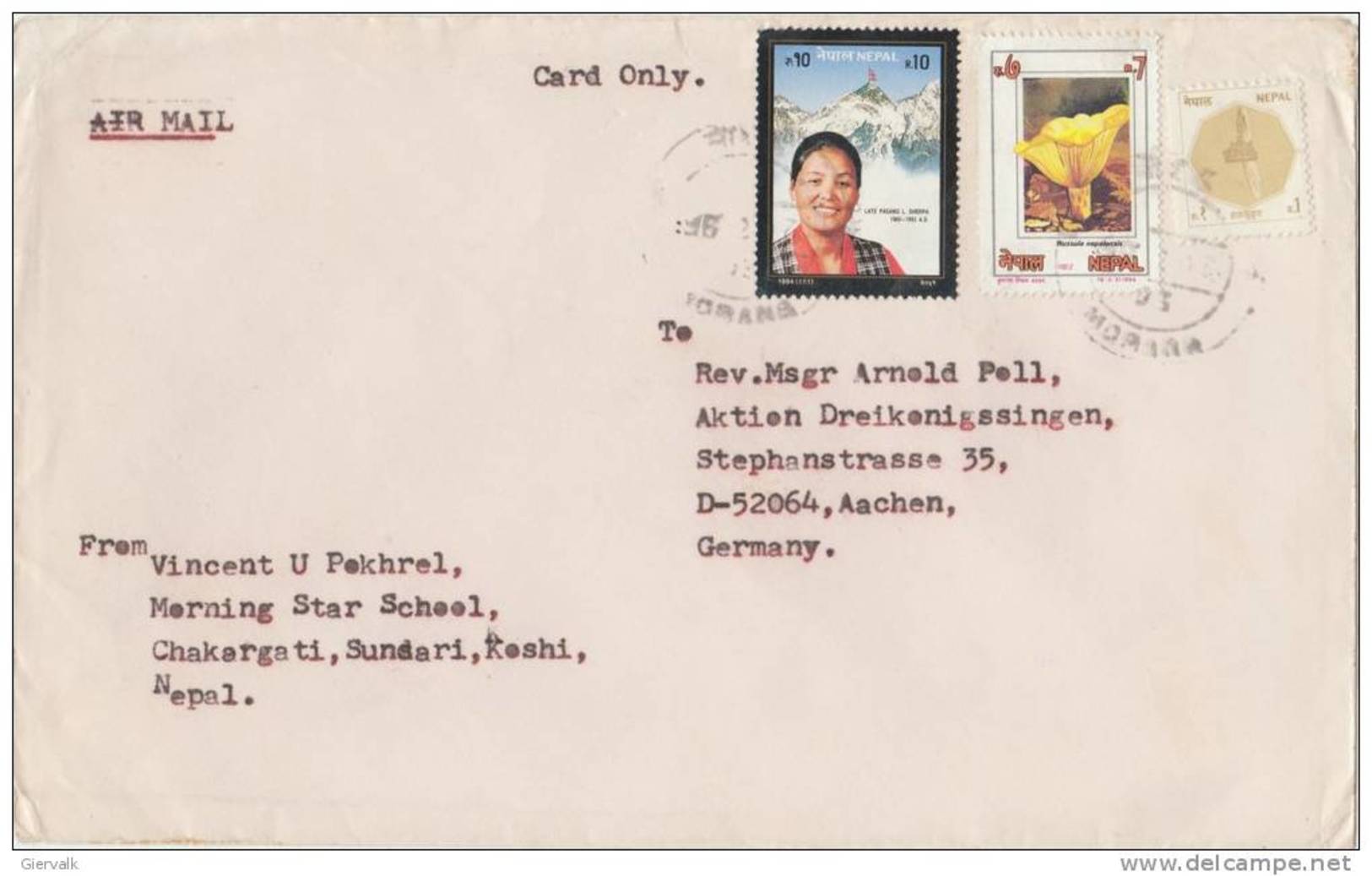 NEPAL 1994 Cover To GERMANY. - Nepal