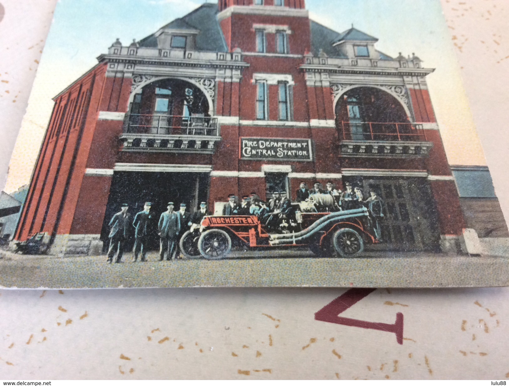 ROCHESTER   Central Fire Station Auto Engine. Year 1912.               30/4/17 - Rochester