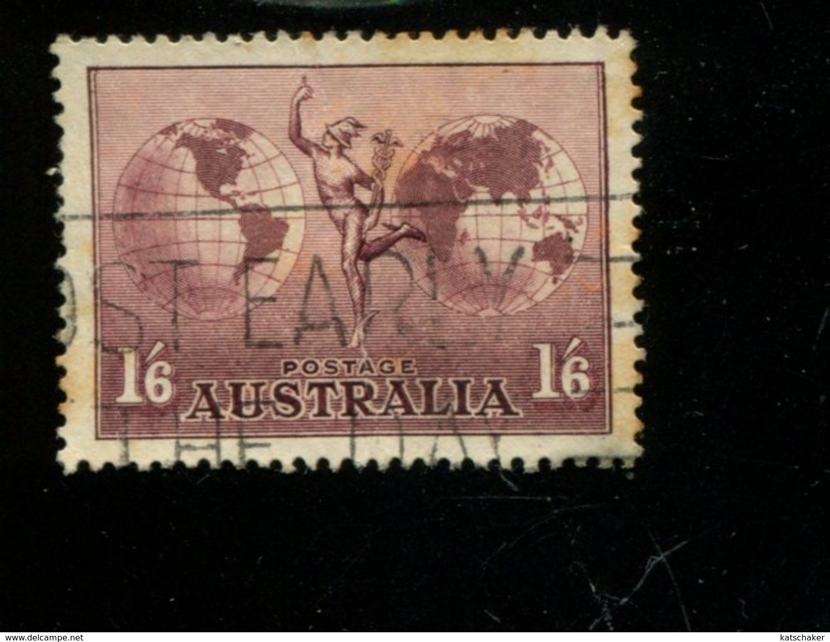 445808815 AUSTRALIA 1929 GEBRUIKT USED GEBRAUCHT OBLITERE YVERT AERIENNE 6 - Oblitérés