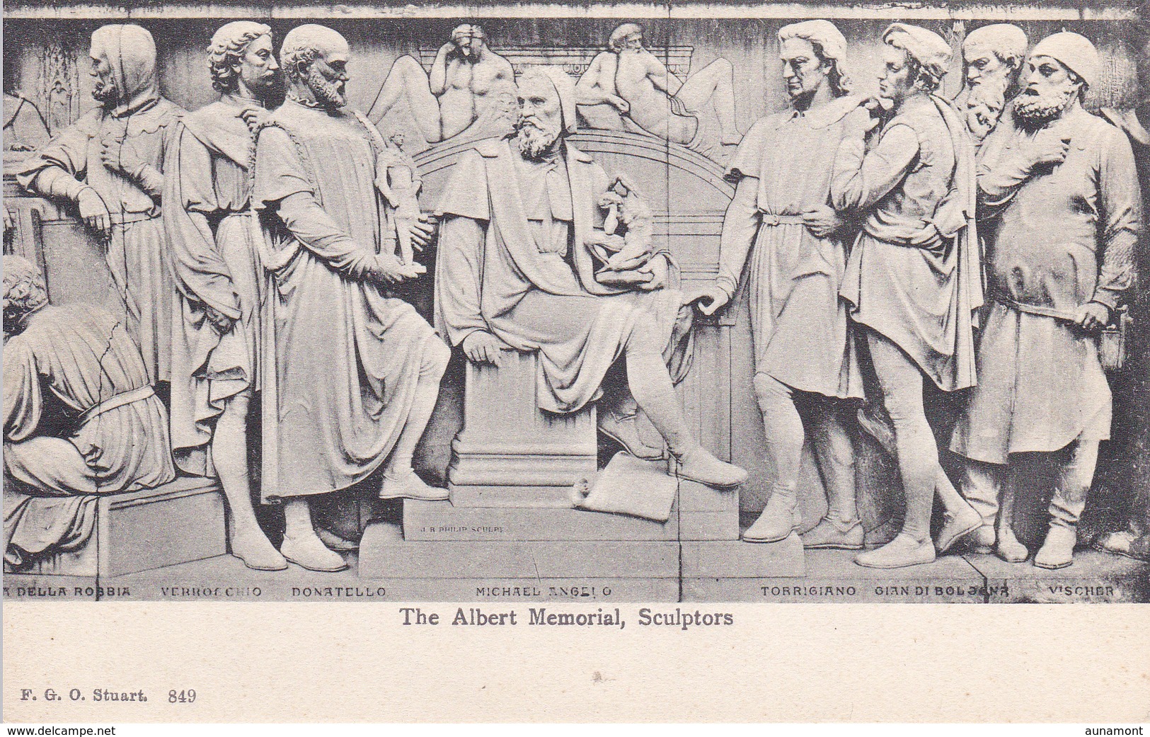 Inglaterra-Londres--Kensington Gardens--The Albert Memorial--Sculptors - Sculptures