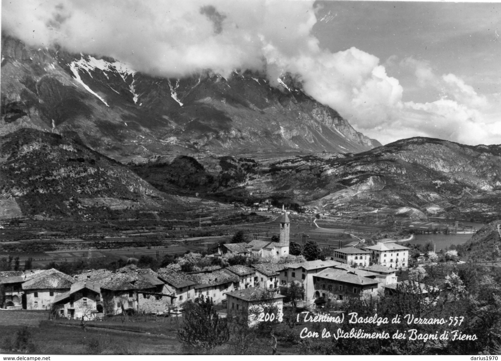 Cart. ( Trentino ) Baselga Di Verrano 557 - Con Lo Stabilimento Dei Bagni Di Fieno - Trento