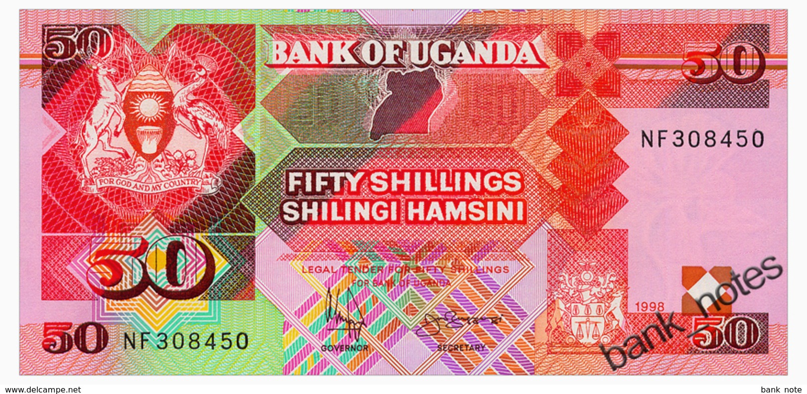 UGANDA 50 SHILLINGS 1998 Pick 30c Unc - Oeganda