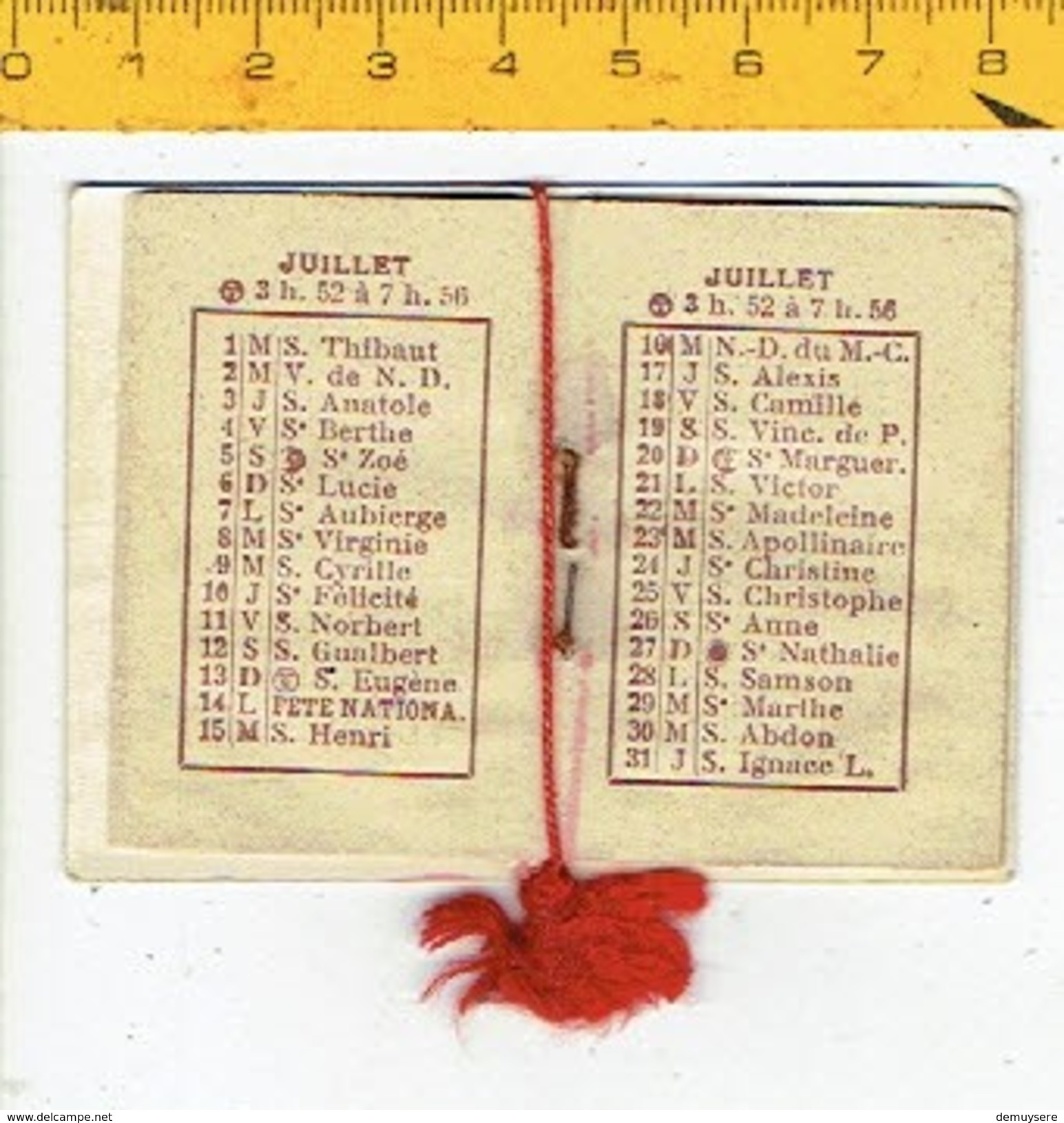 KL 8206 - CALENDRIER 1919 ET TARIFS POSTAUX - Petit Format : 1901-20