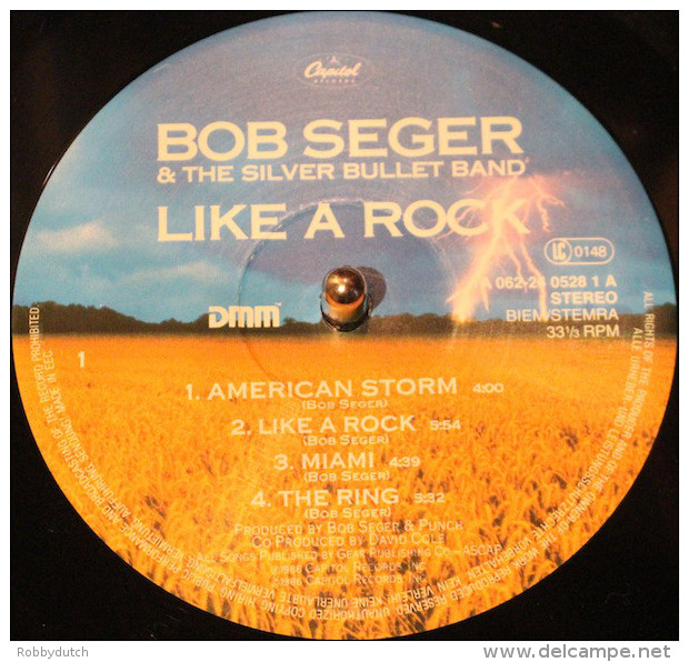 * LP *  BOB SEGER &amp; THE SILVER BULLIT BAND - LIKE A ROCK  (Holland 1986) - Rock