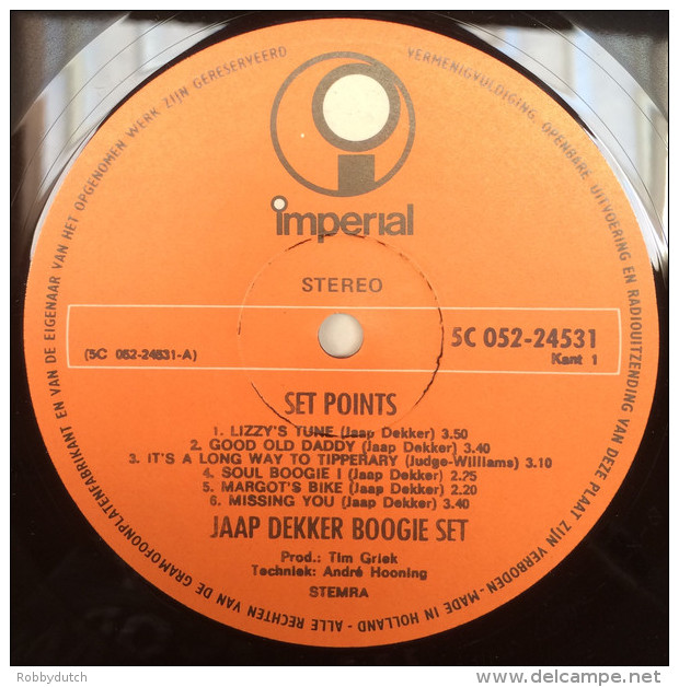 * LP *  JAAP DEKKER BOOGIE SET - SET POINTS (Holland 1972) - Instrumental