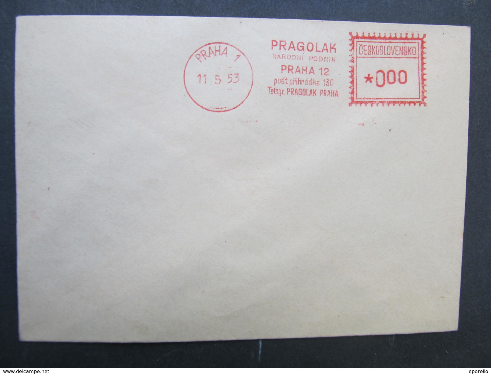 BRIEF Praha 1 Pragolak 1953 Frankotype Freistempel Postfreistempel  /// O8649 - Briefe U. Dokumente