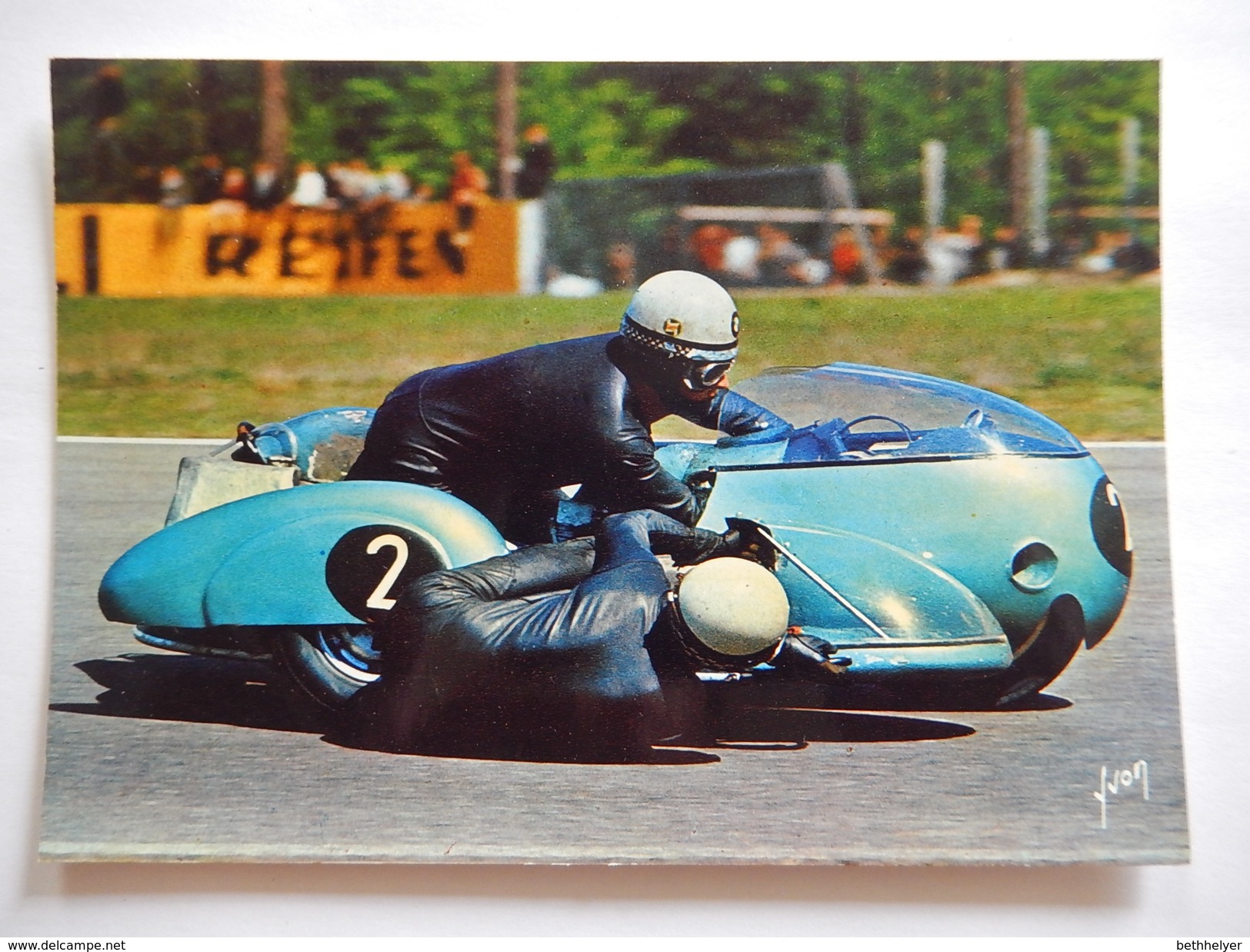 CPSM - MOTO - HOCKENHEIM - AUERBACHER ET HANE - B M W 500 - EDITIONS D'ART YVON - R532 - Motorbikes