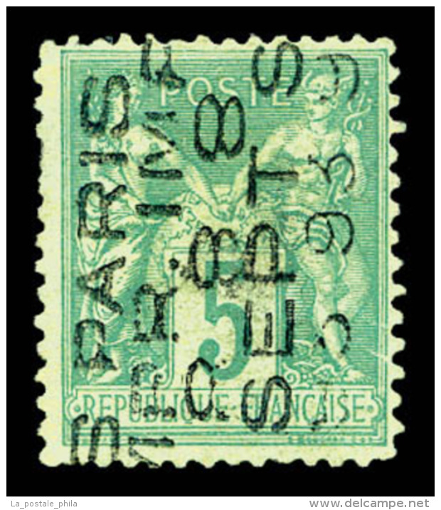 N°15, 5c Vert Surchargé 5 Lignes, Léger Défaut Normal, TB (signé Calves/certificat)   Cote: 650 Euros   Qualité: (*) - 1893-1947