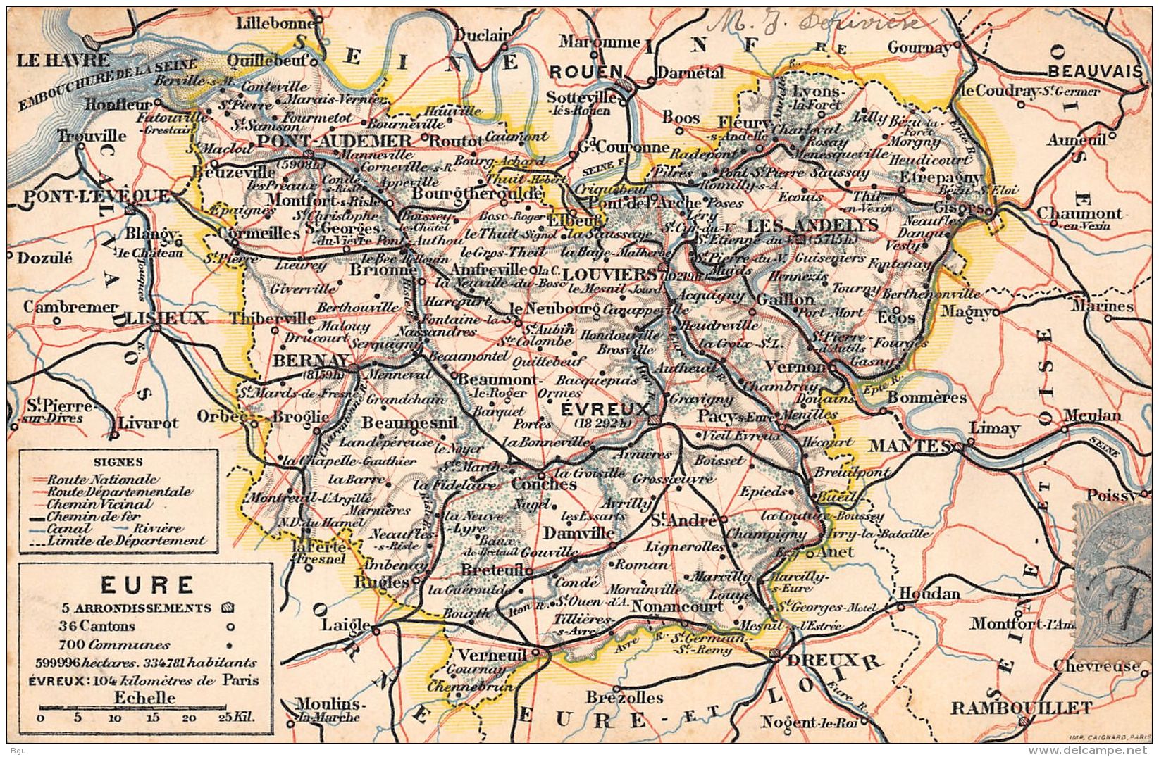 Eure (27) - Carte De Département - Autres & Non Classés