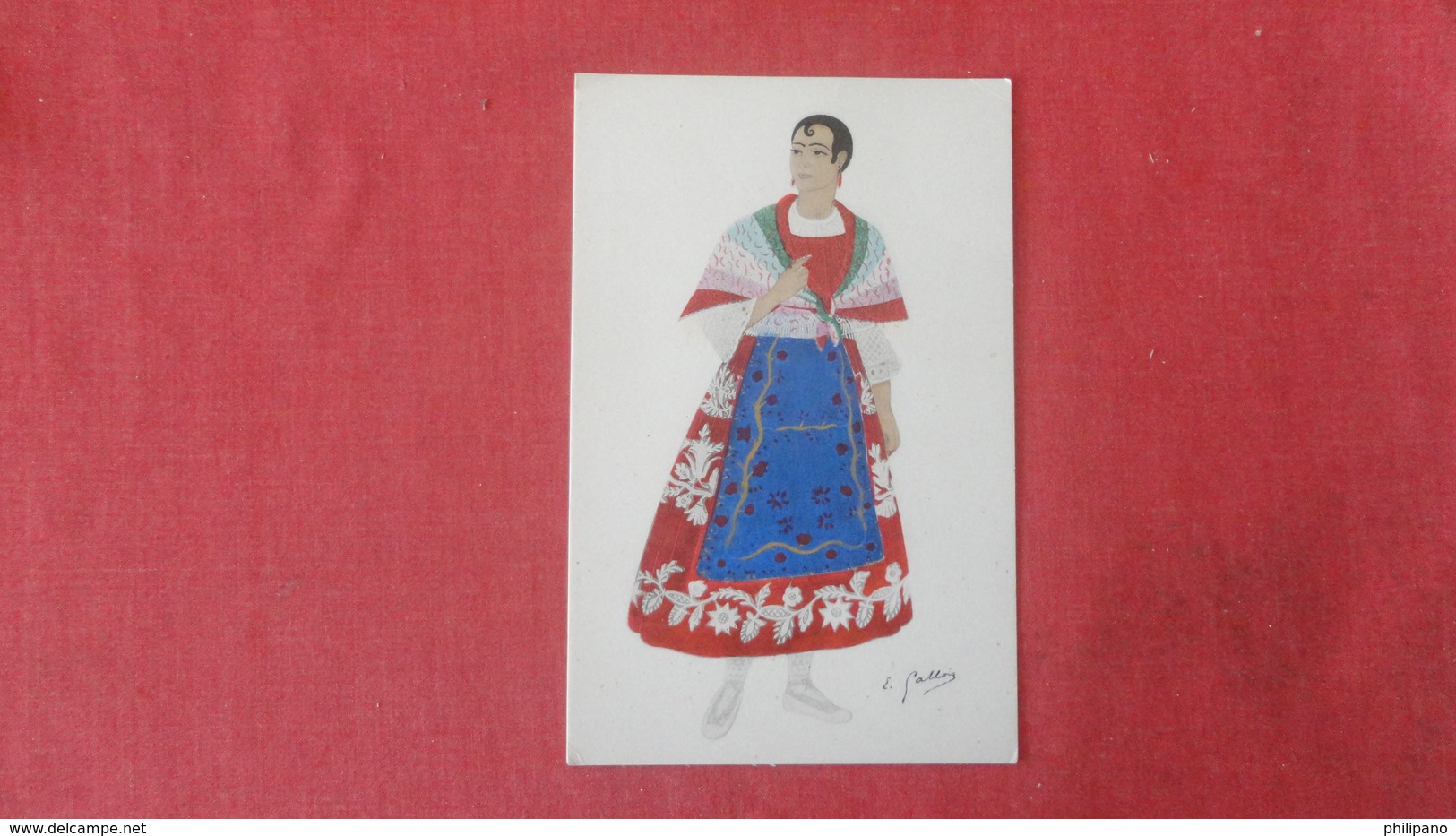 Signed-- Spanish Costumes  Murica =====>ref 2564 - Europe