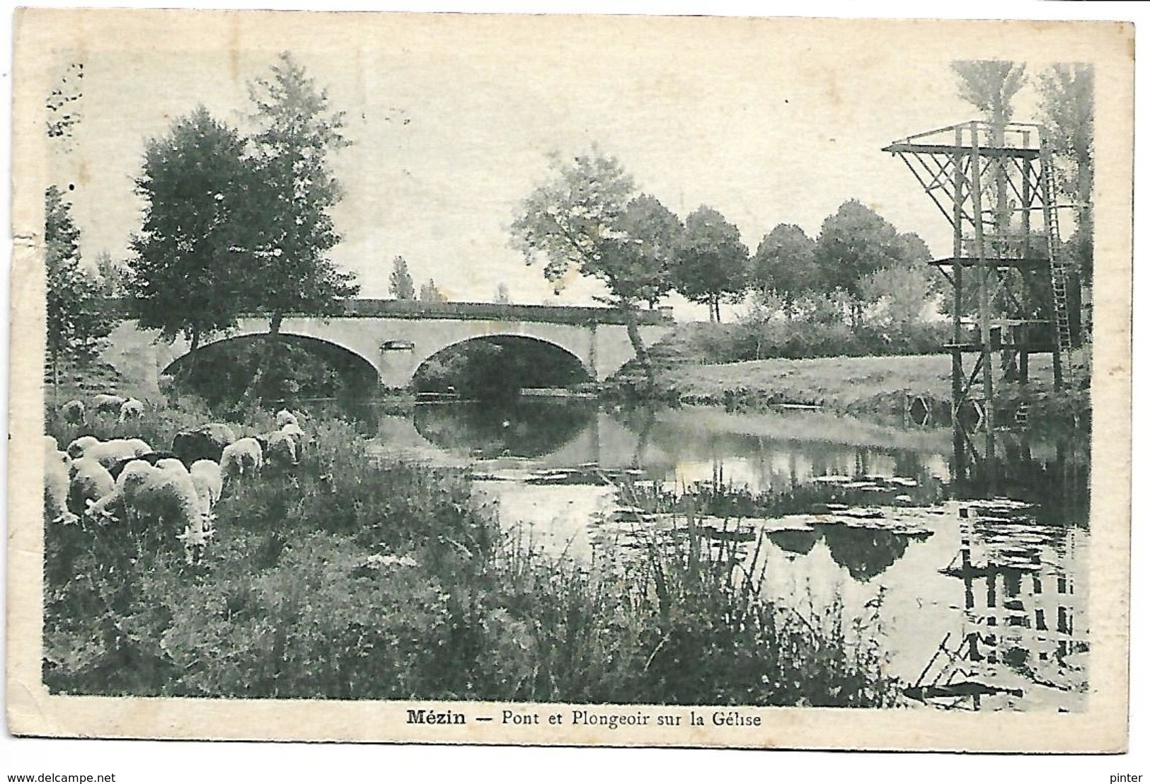 MEZIN - Pont Et Plongeoir Sur La Gélise - Autres & Non Classés