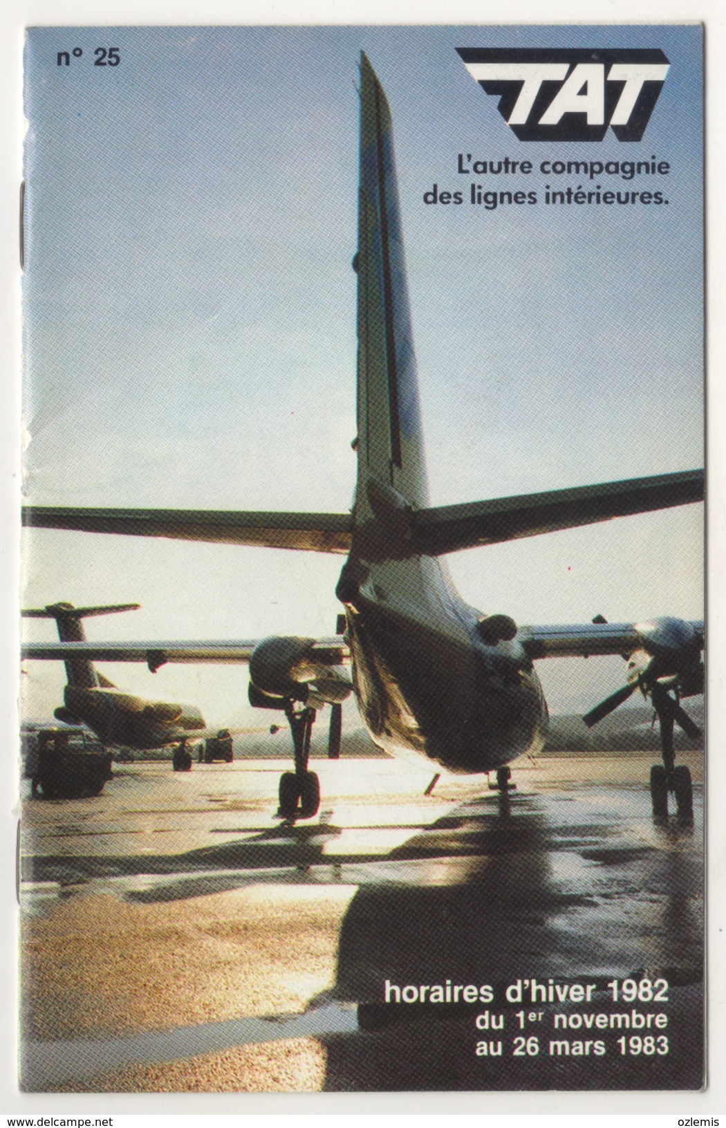 TAT  EXPRESS RESEAU NATIONAL AIRLINES 1982 WINTER TIMETABLE 24 PAGES - Timetables