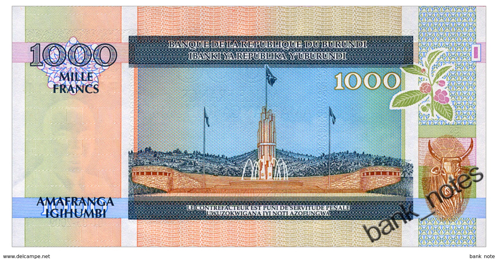 BURUNDI 1000 FRANCS 2009 Pick 46 Unc - Rwanda