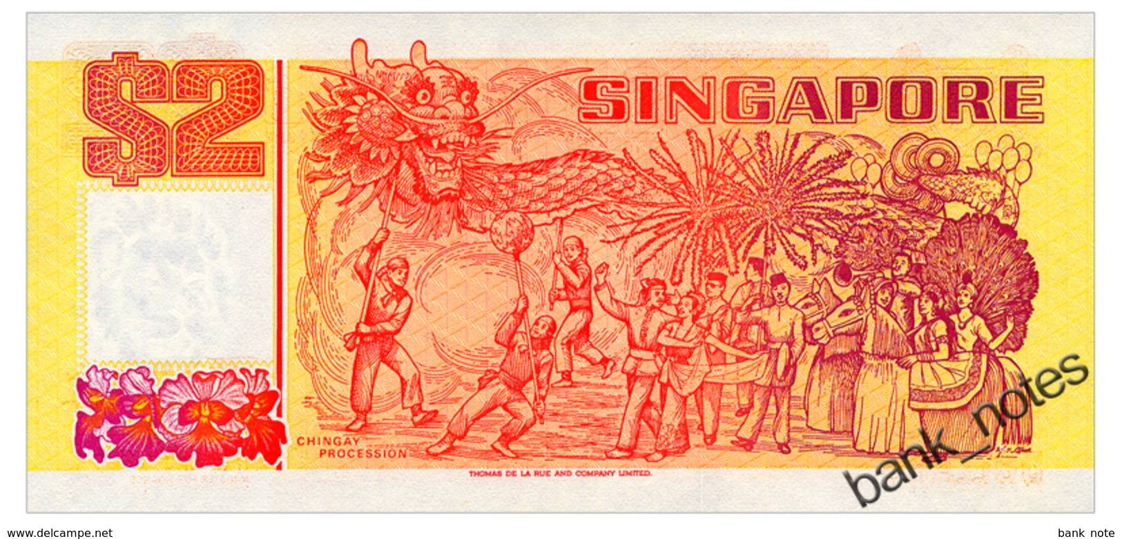 SINGAPORE 2 DOLLARS ND(1990) Pick 27 Unc - Singapur