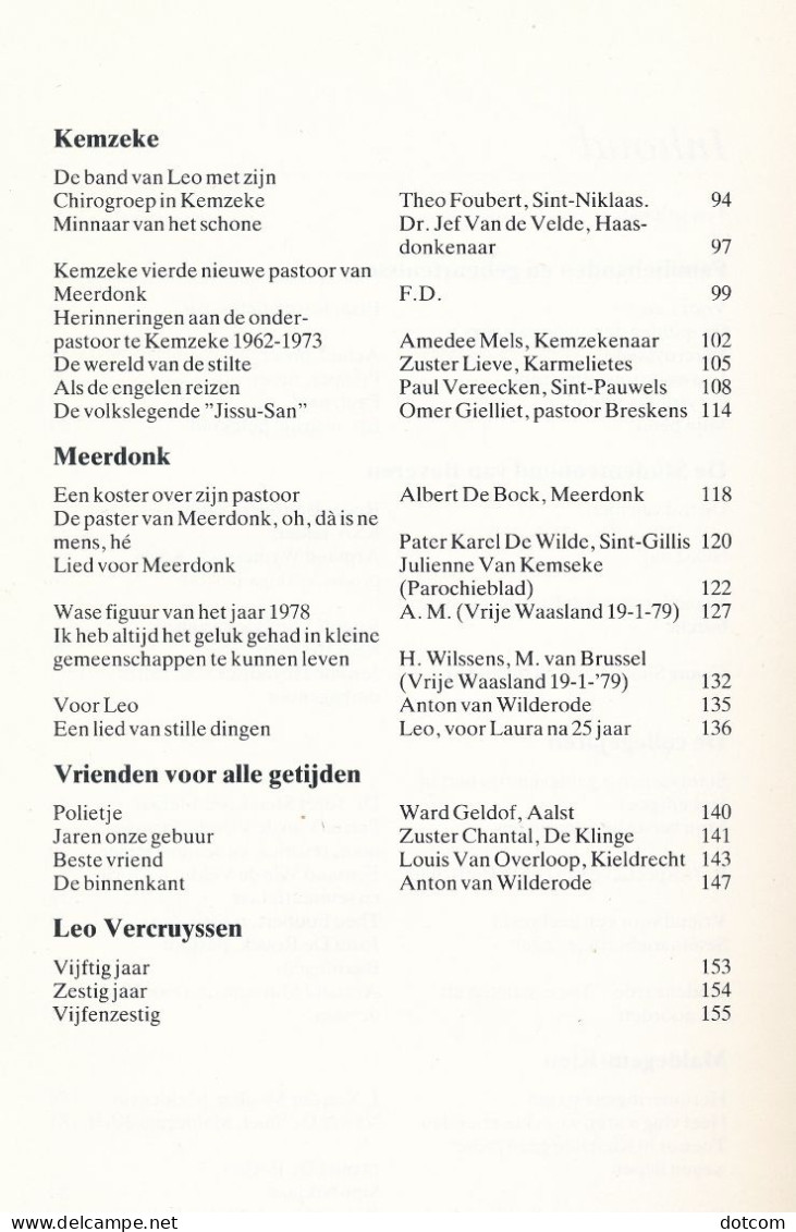 Vriendenboek LEO VERCRUYSSEN - Priester / Dichter 1922-1999 - Zonder Classificatie