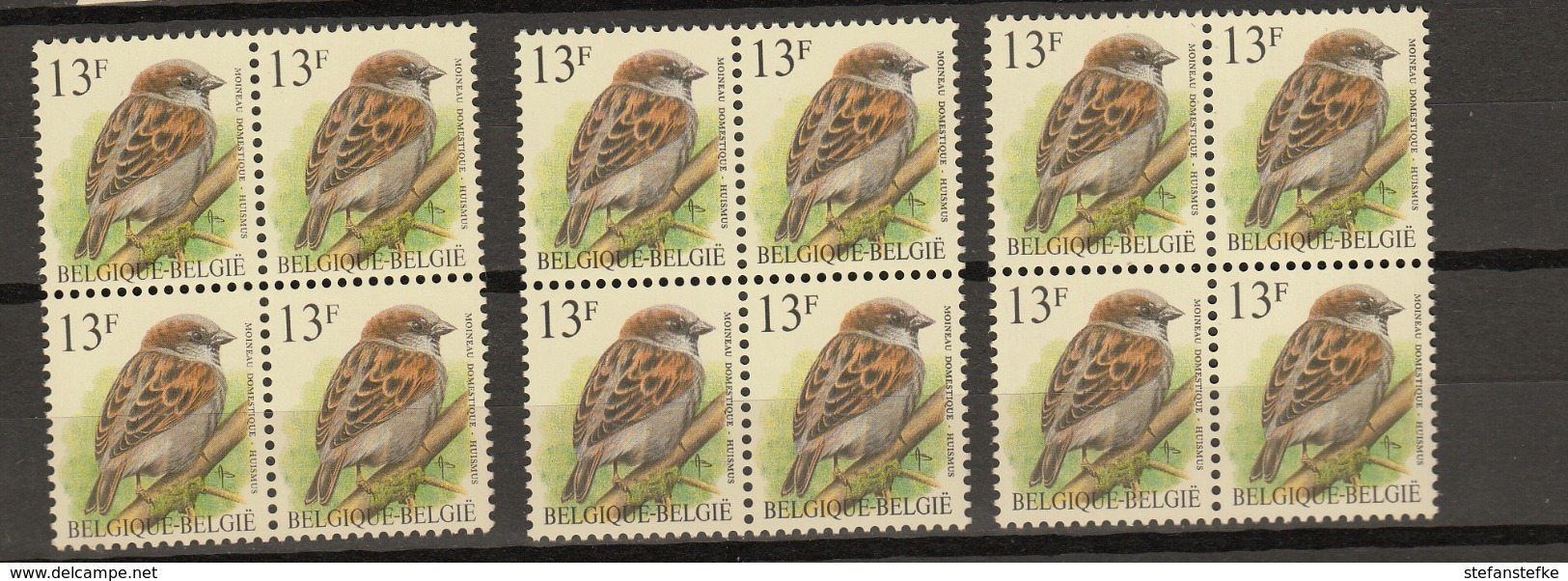 Belgie - Belgique : Ocb Nr:  2533 ** MNH  (zie  Scan ) 3 Soorten Uit Ocb, - 1985-.. Birds (Buzin)