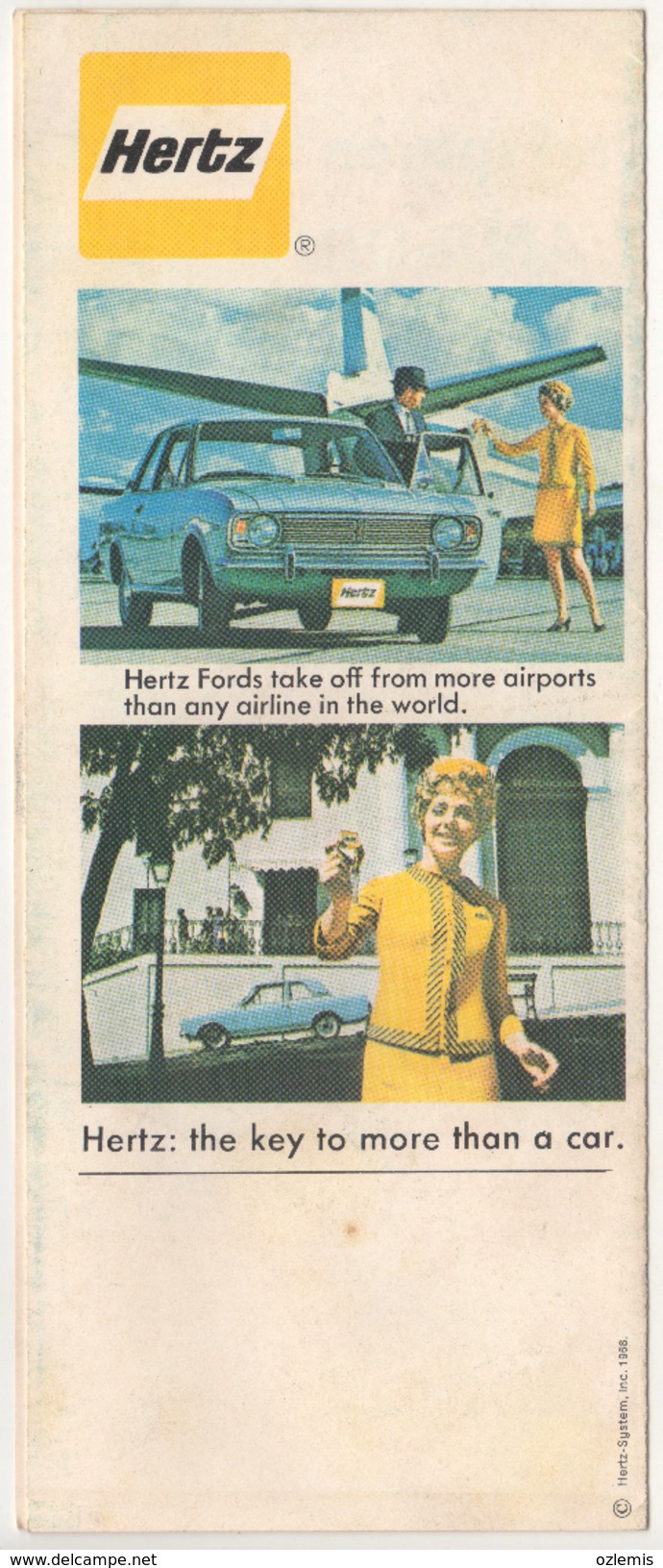 FLY LUFTHANSA AIRLINES AND DRIVE HERTZ BROCHURE - Publicités