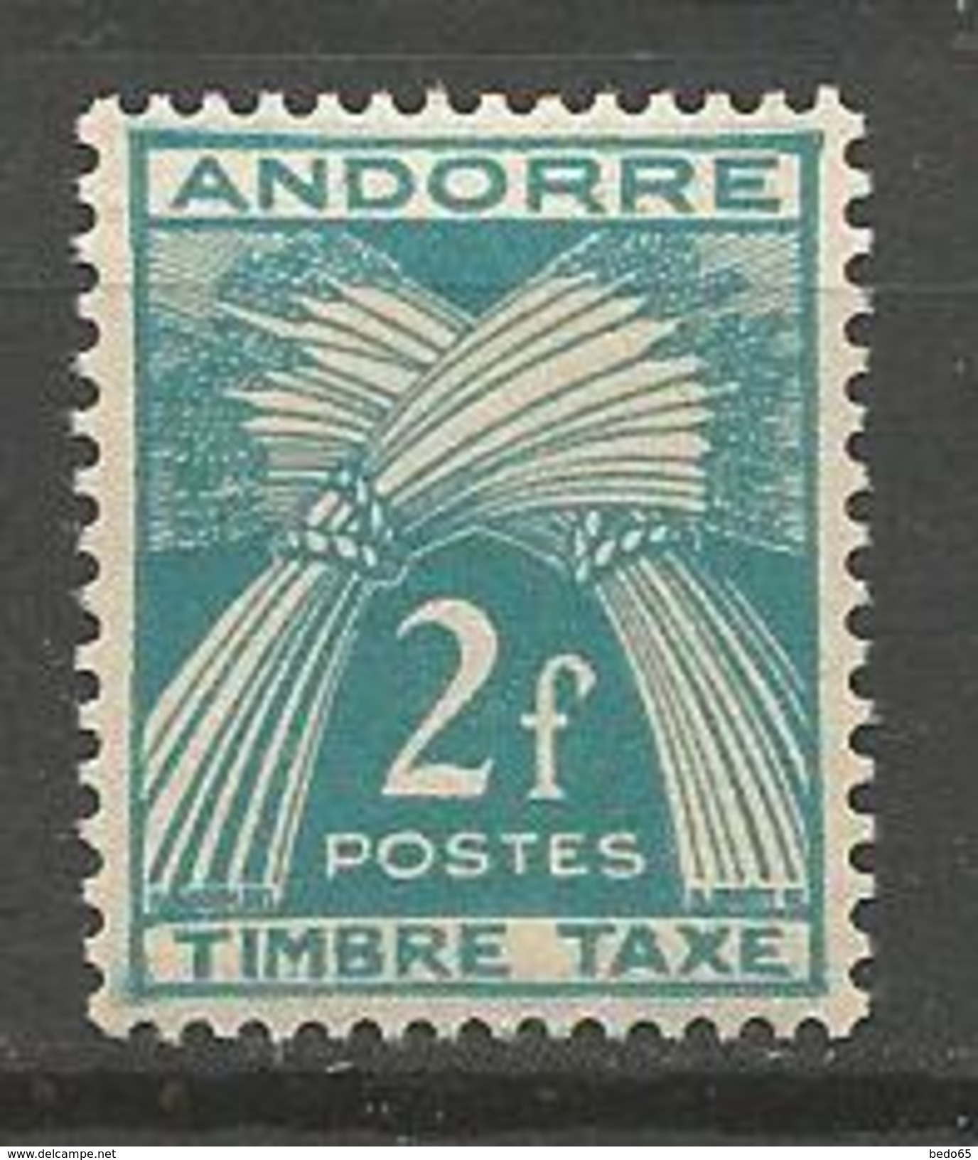 ANDORRE TAXE N° 26 NEUF** LUXE  SANS CHARNIERE / MNH - Unused Stamps