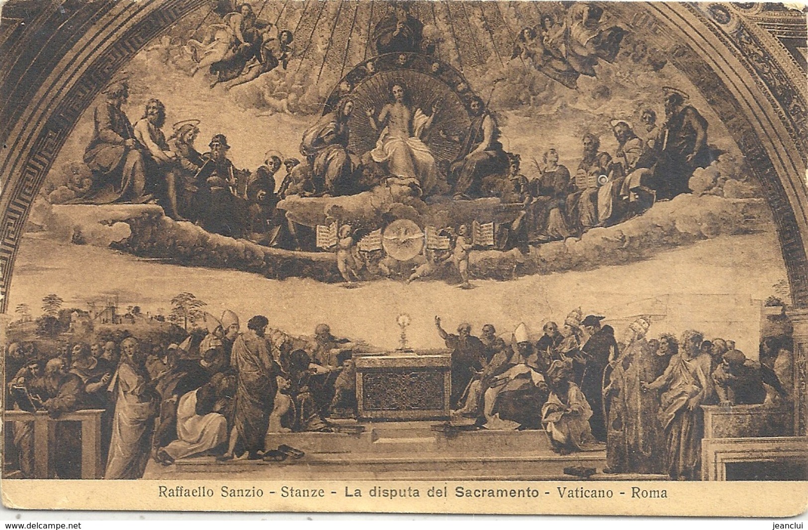 RAFFAELLO SANZIO - STANZE - LA DISPUTA DEL SACREMENTO . VATICANO . ROMA . NON ECRITE - Autres & Non Classés