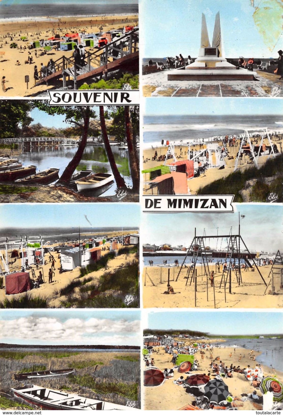 CPSM 40 SOUVENIR DE MIMIZAN  Multi Vues  Grand Format 15 X 10,5 - Mimizan Plage